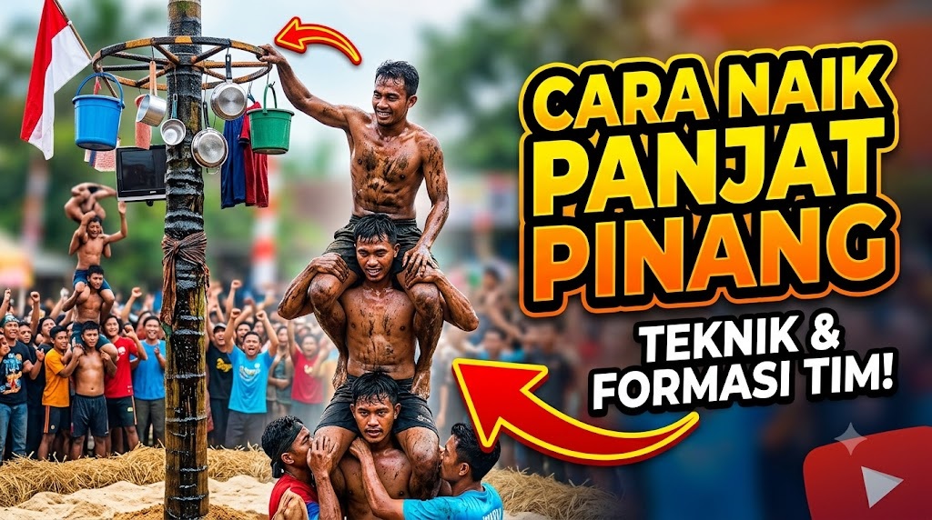 Cara Naik Panjat Pinang agar Cepat Sampai Puncak, Gunakan Teknik yang Tepat Saat Lomba 17 Agustus