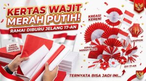 Kertas Wajit Merah dan Putih Ramai Diburu Jelang 17 Agustus, Ternyata Bisa Diubah Jadi Berbagai Kreasi Menarik