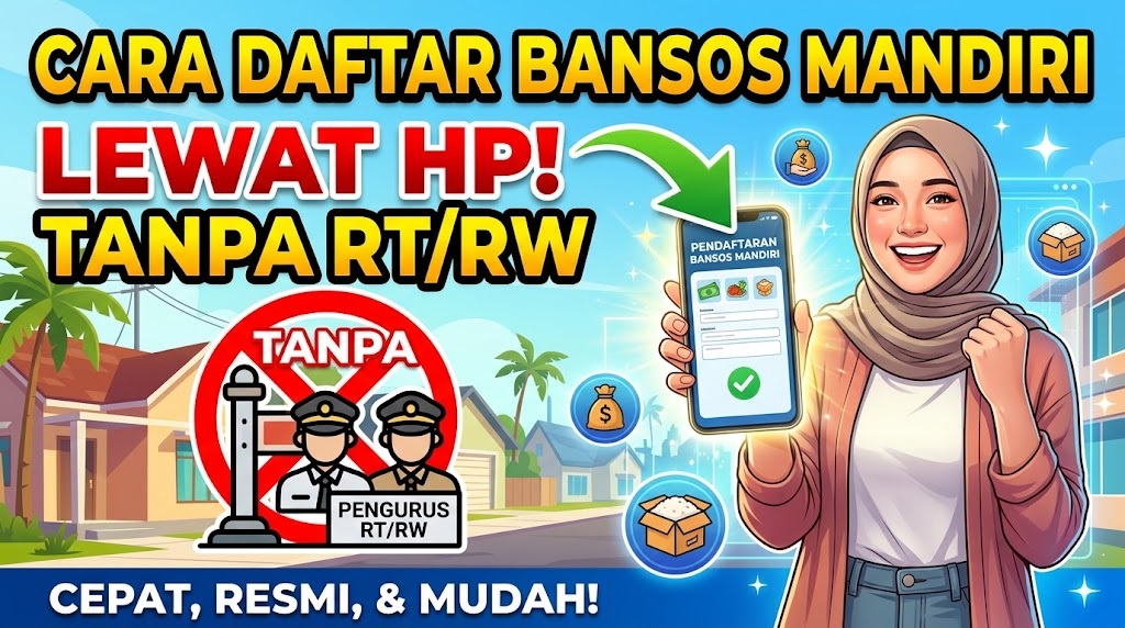 Cara Daftar Bansos Secara Mandiri Lewat HP Tanpa Harus Melalui Pengurus RT