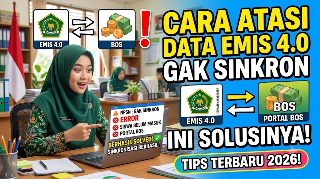 Cara Mengatasi Data Siswa EMIS 4.0 Tidak Sinkron dengan Portal BOS