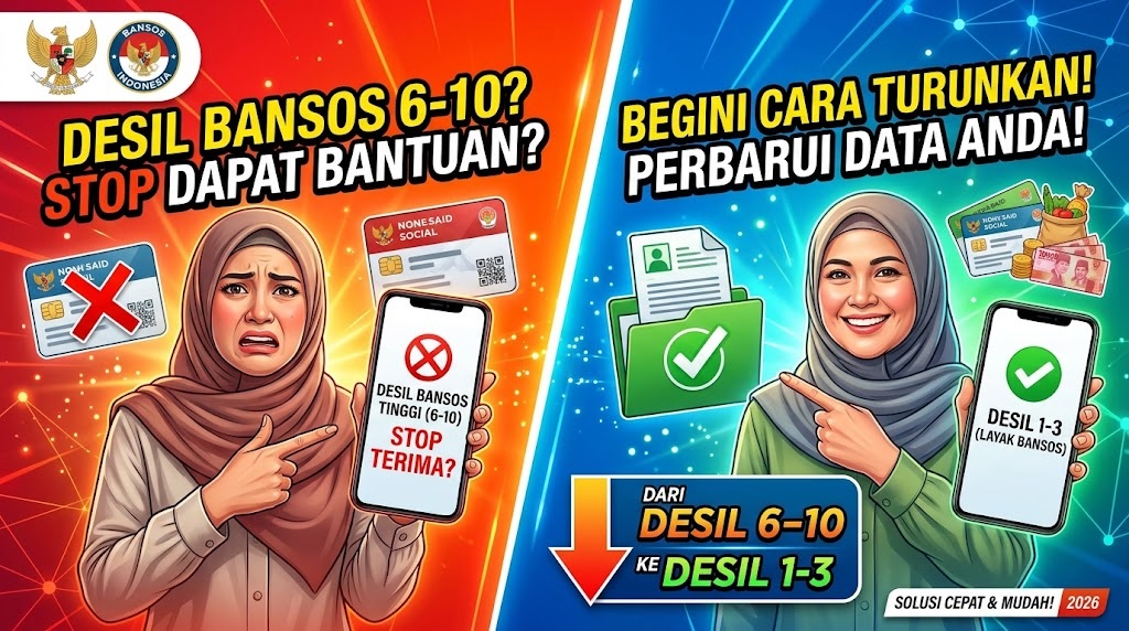 Cara Menurunkan Desil Bansos dari 6–10
