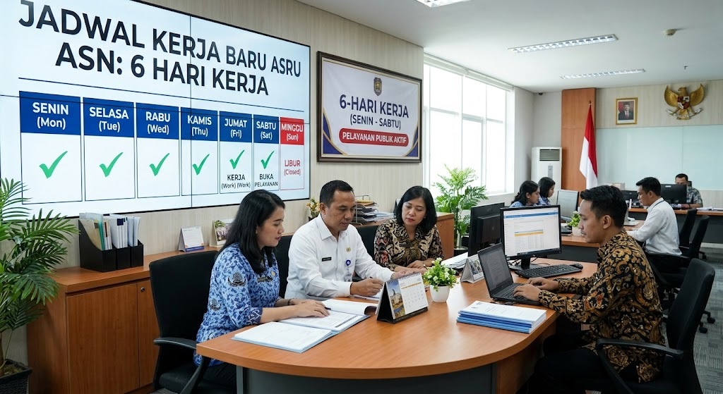 Jam kerja guru PNS 6 hari