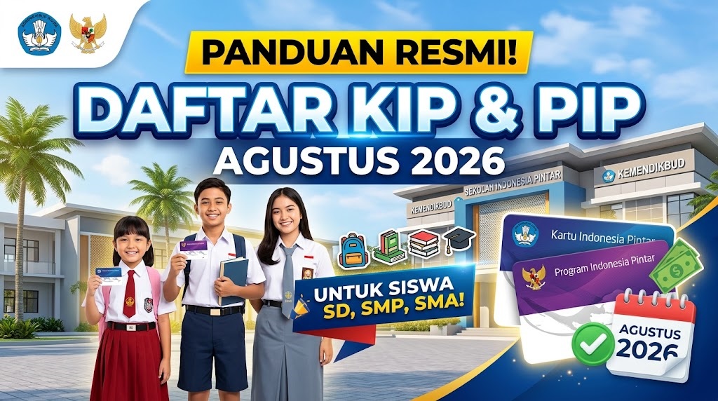 Panduan Daftar KIP dan PIP Agustus 2026 untuk Siswa SD hingga SMA