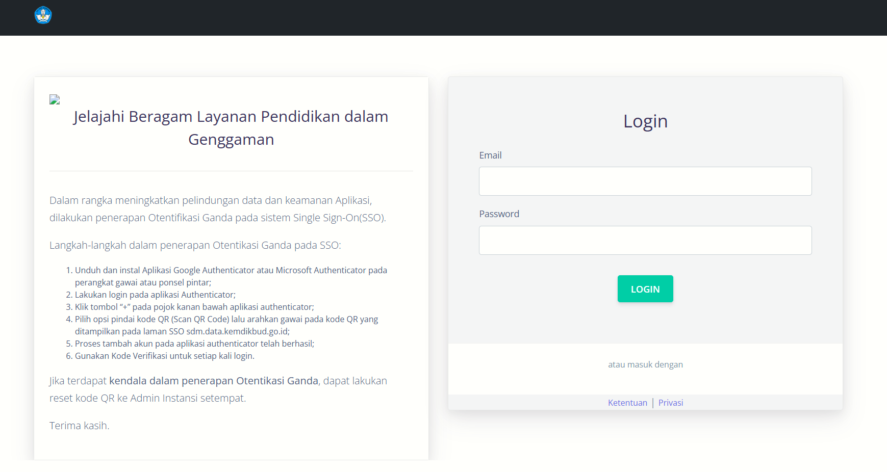 Verval PTK Data Kemendikdasmen