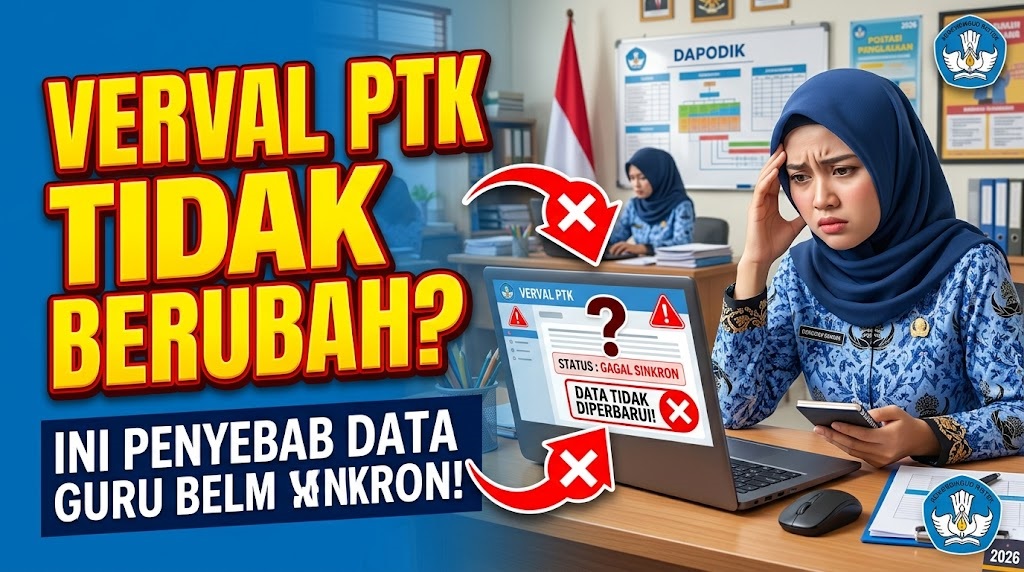 Verval PTK Tidak Berubah Ini Penyebab Data Guru Belum Sinkron