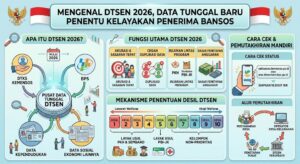 buatkan gambar untuk Mengenal DTSEN 2026, Data Tunggal Baru Penentu Kelayakan Penerima Bansos